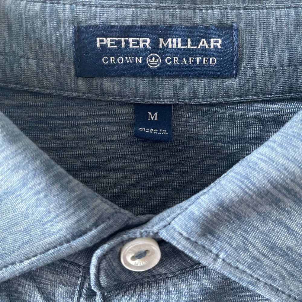 Peter Millar Crown Crafted Size Medium Golf Shirt - Picture 2 of 2